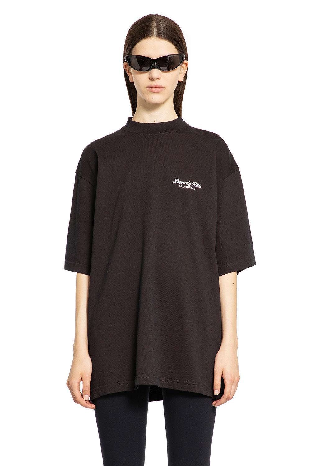 Antonioli BALENCIAGA WOMAN BLACK T-SHIRTS & TANK TOPS