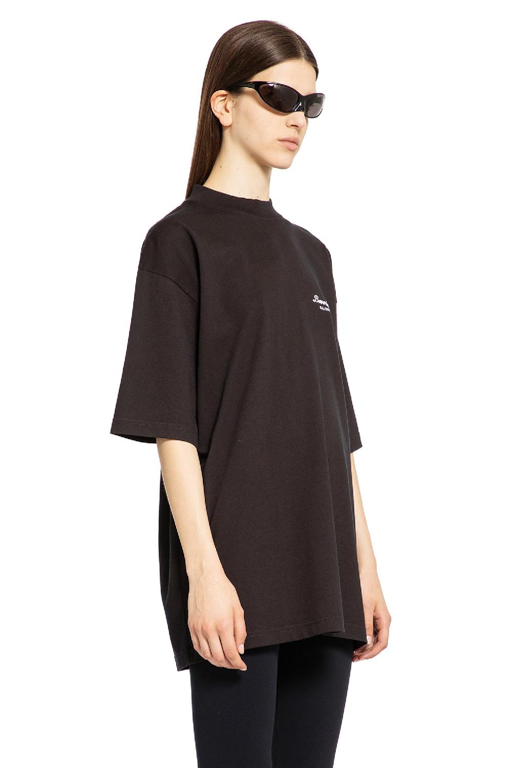 Antonioli BALENCIAGA WOMAN BLACK T-SHIRTS & TANK TOPS