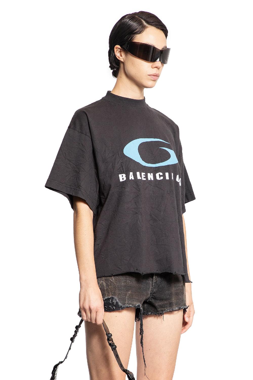 Antonioli BALENCIAGA WOMAN BLACK T-SHIRTS & TANK TOPS