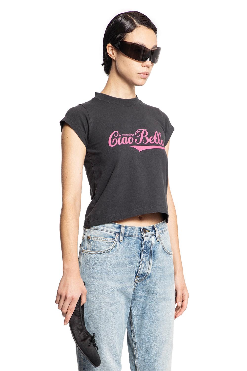 Antonioli BALENCIAGA WOMAN BLACK T-SHIRTS & TANK TOPS