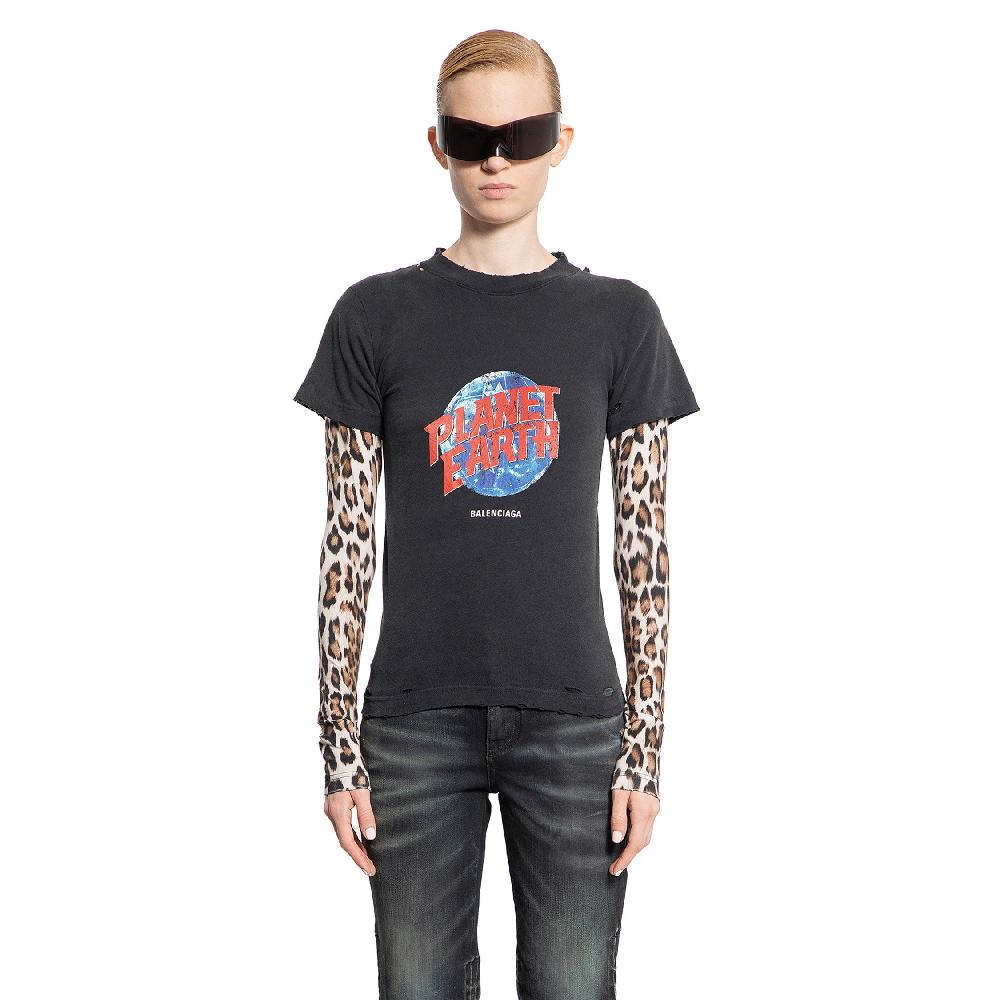 Antonioli BALENCIAGA WOMAN BLACK T-SHIRTS & TANK TOPS