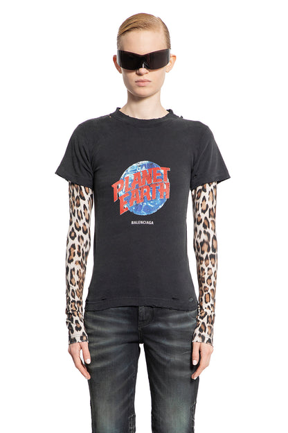 Antonioli BALENCIAGA WOMAN BLACK T-SHIRTS & TANK TOPS