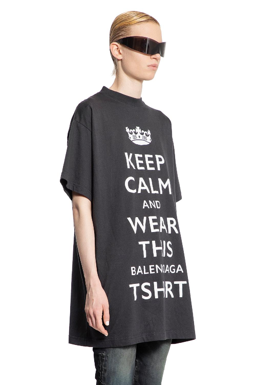 Antonioli BALENCIAGA WOMAN BLACK T-SHIRTS & TANK TOPS