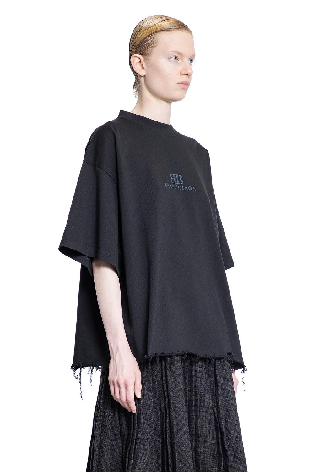Antonioli BALENCIAGA WOMAN BLACK T-SHIRTS & TANK TOPS