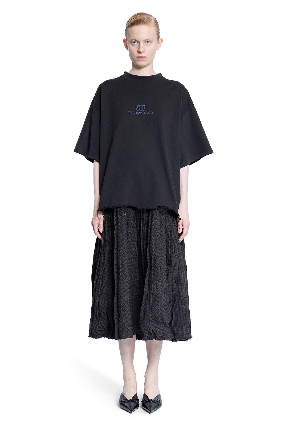 Antonioli BALENCIAGA WOMAN BLACK T-SHIRTS & TANK TOPS