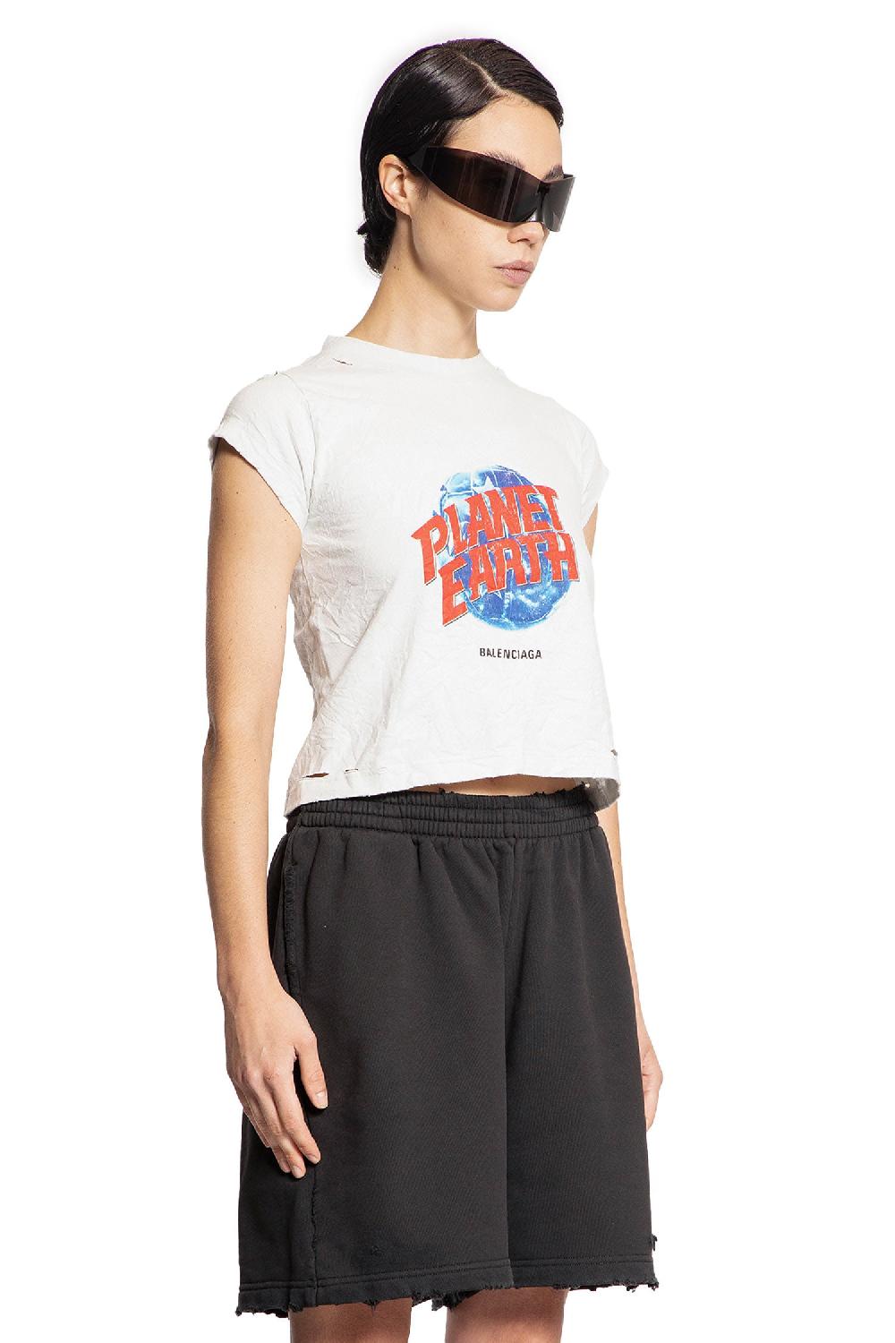 Antonioli BALENCIAGA WOMAN OFF-WHITE T-SHIRTS & TANK TOPS