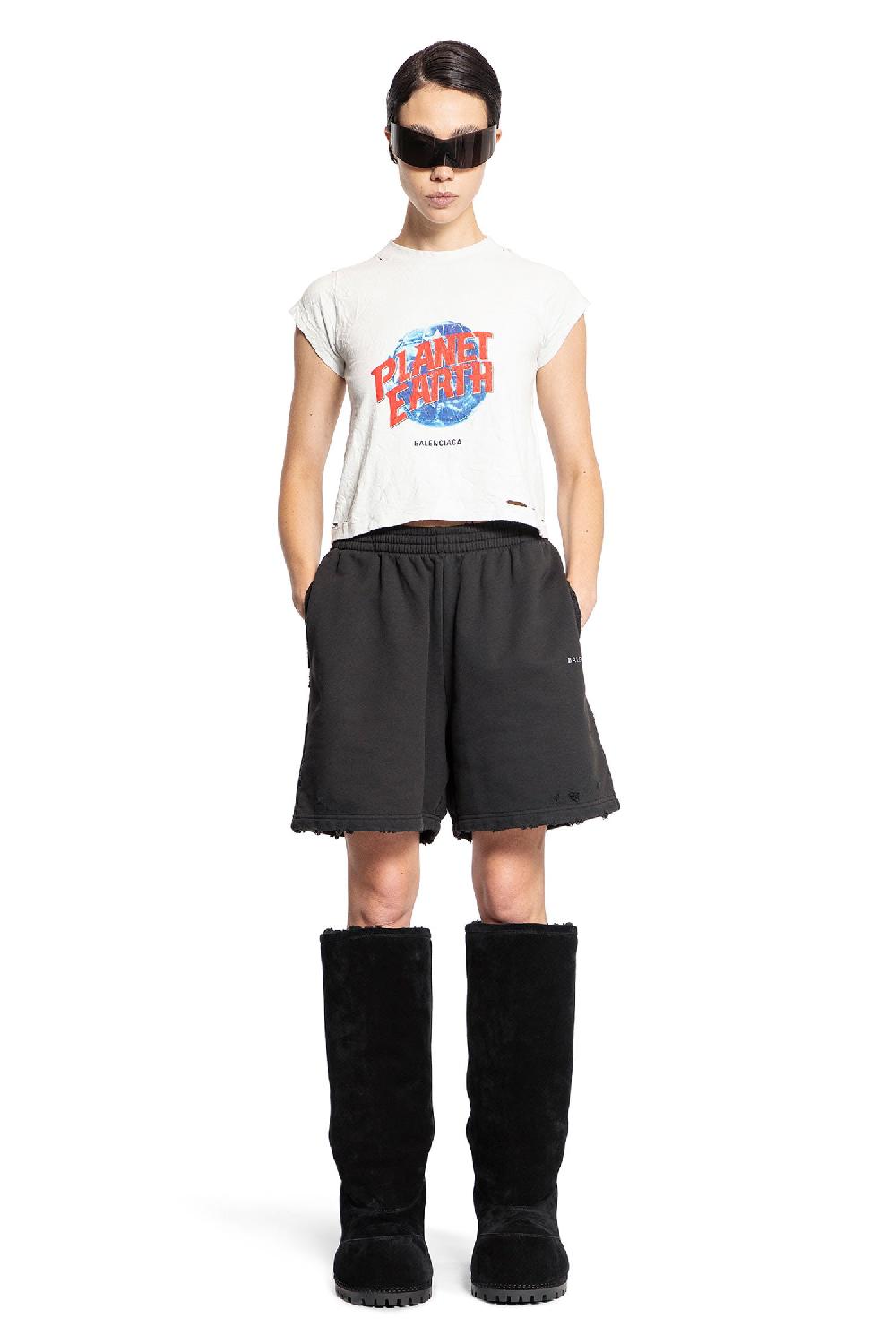 Antonioli BALENCIAGA WOMAN OFF-WHITE T-SHIRTS & TANK TOPS