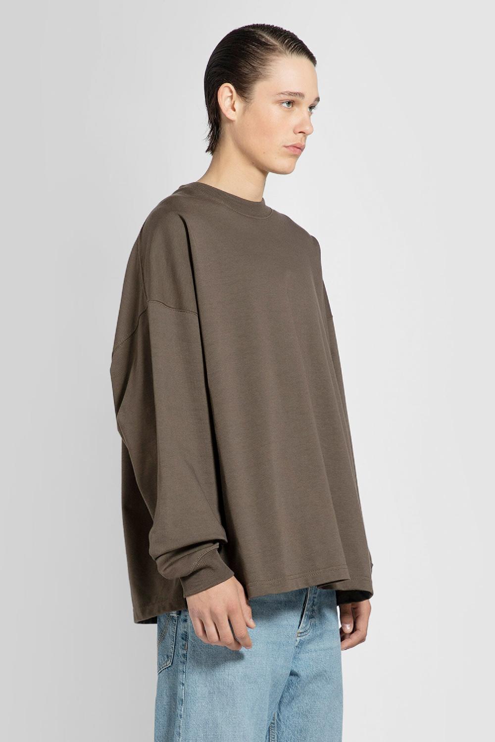 Antonioli BOTTEGA VENETA MAN BROWN T-SHIRTS & TANK TOPS