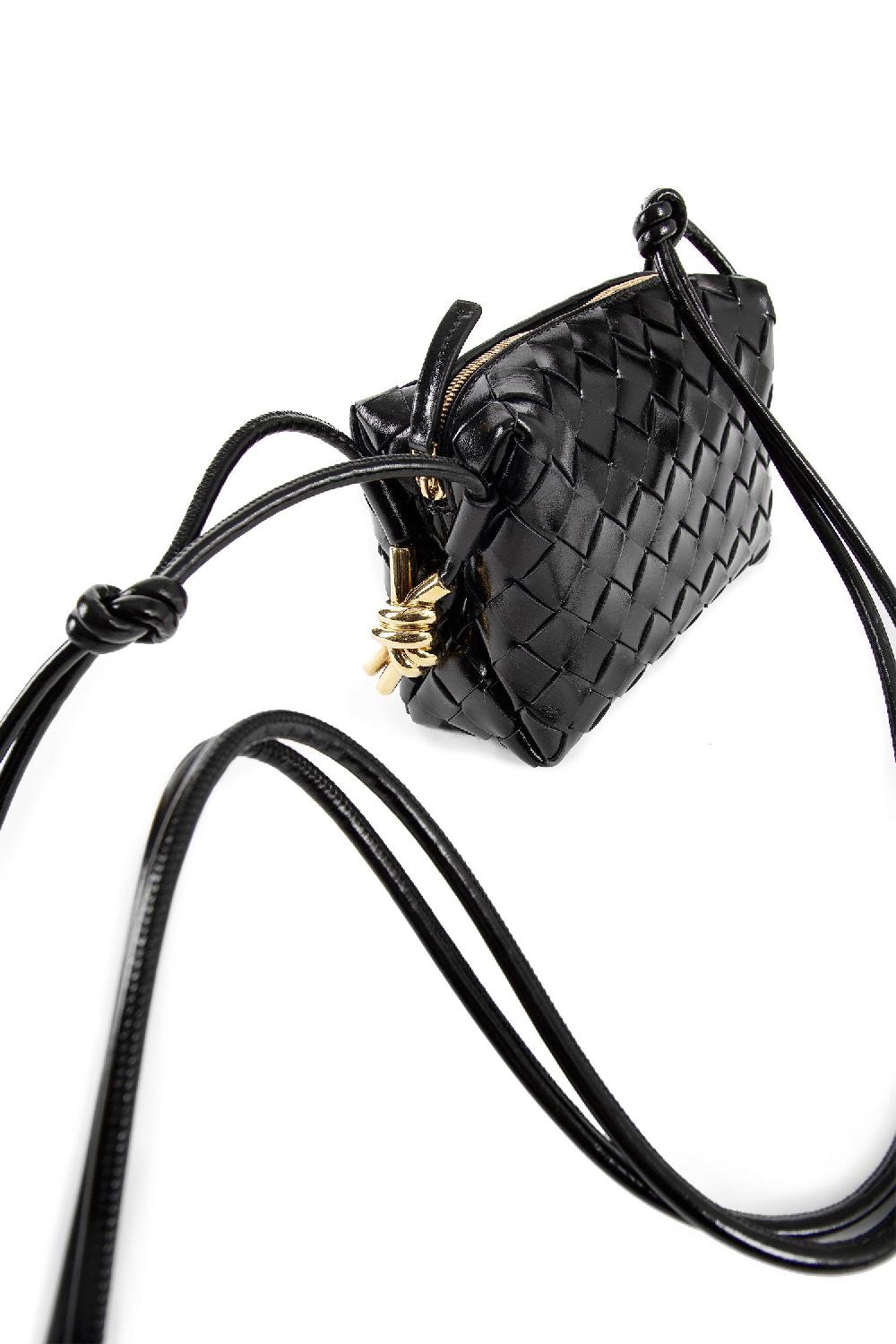 Antonioli BOTTEGA VENETA WOMAN BLACK CROSSBODY BAGS