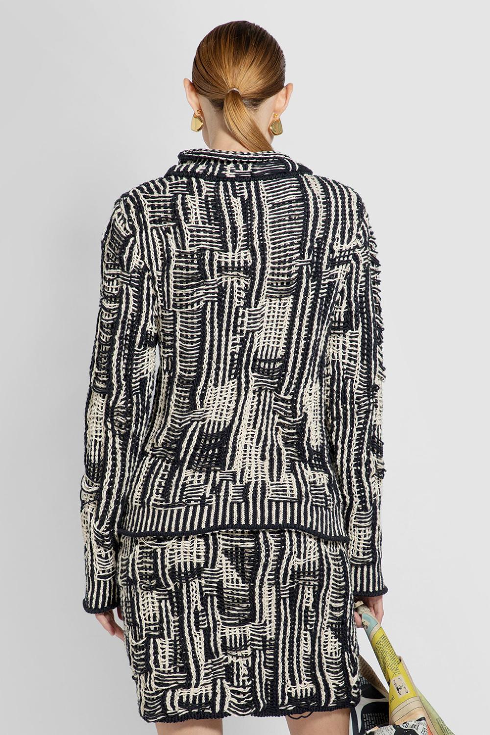 Antonioli BOTTEGA VENETA WOMAN BLACK&WHITE KNITWEAR