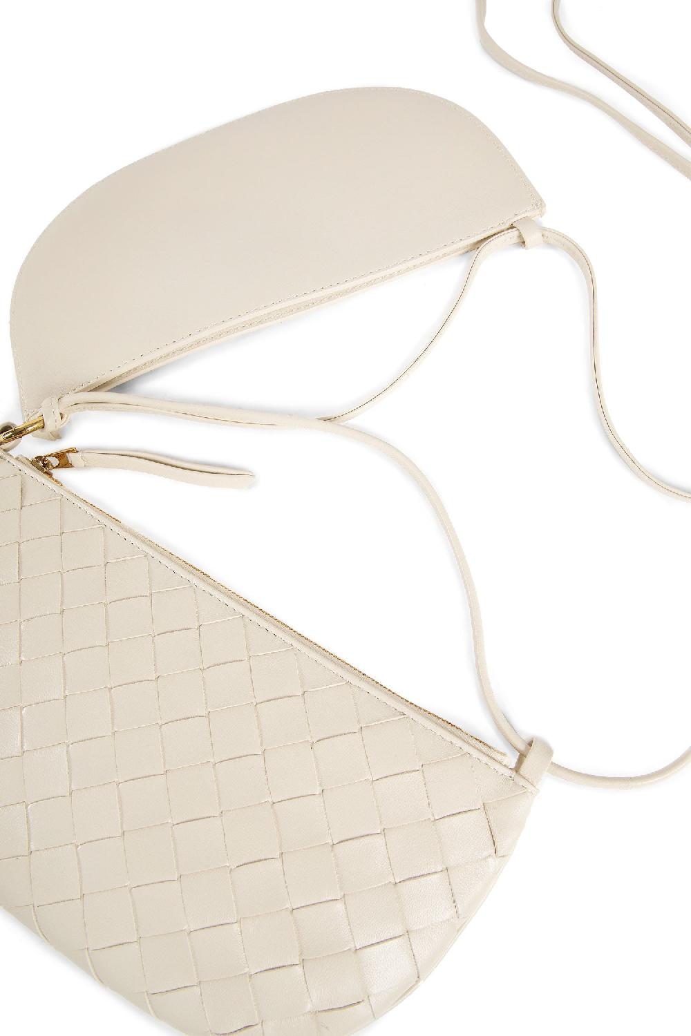 Antonioli BOTTEGA VENETA WOMAN OFF-WHITE SHOULDER BAGS