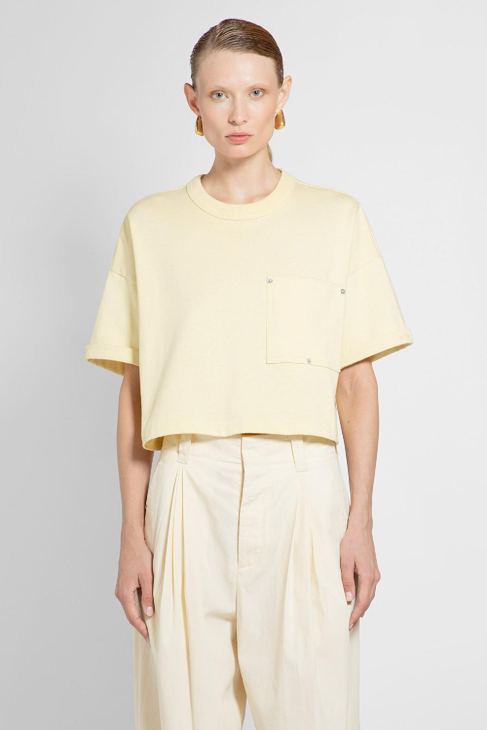 Antonioli BOTTEGA VENETA WOMAN YELLOW T-SHIRTS & TANK TOPS