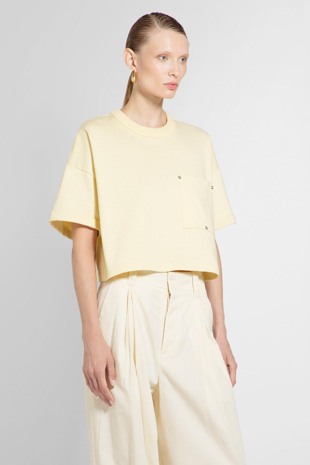 Antonioli BOTTEGA VENETA WOMAN YELLOW T-SHIRTS & TANK TOPS