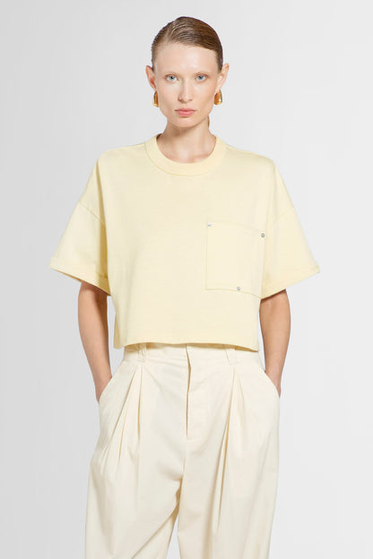 Antonioli BOTTEGA VENETA WOMAN YELLOW T-SHIRTS & TANK TOPS