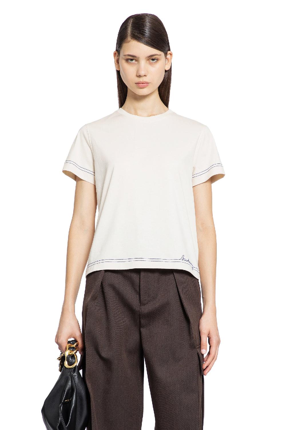 Antonioli BURBERRY WOMAN OFF-WHITE T-SHIRTS & TANK TOPS