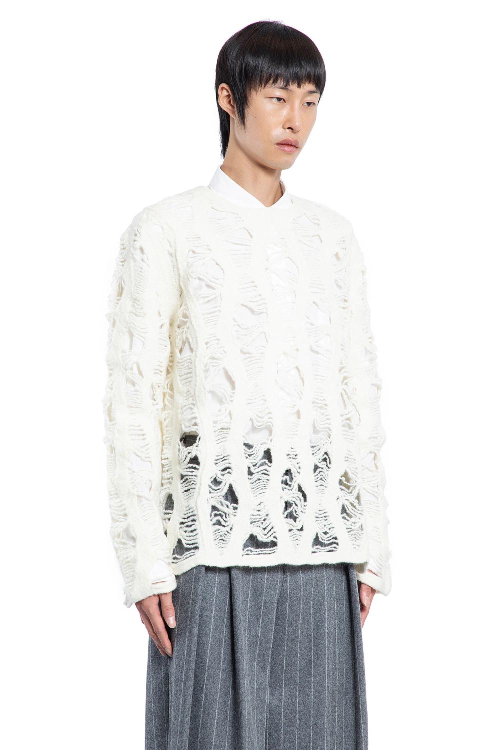 Antonioli COMME DES GARCONS HOMME PLUS MAN OFF-WHITE KNITWEAR