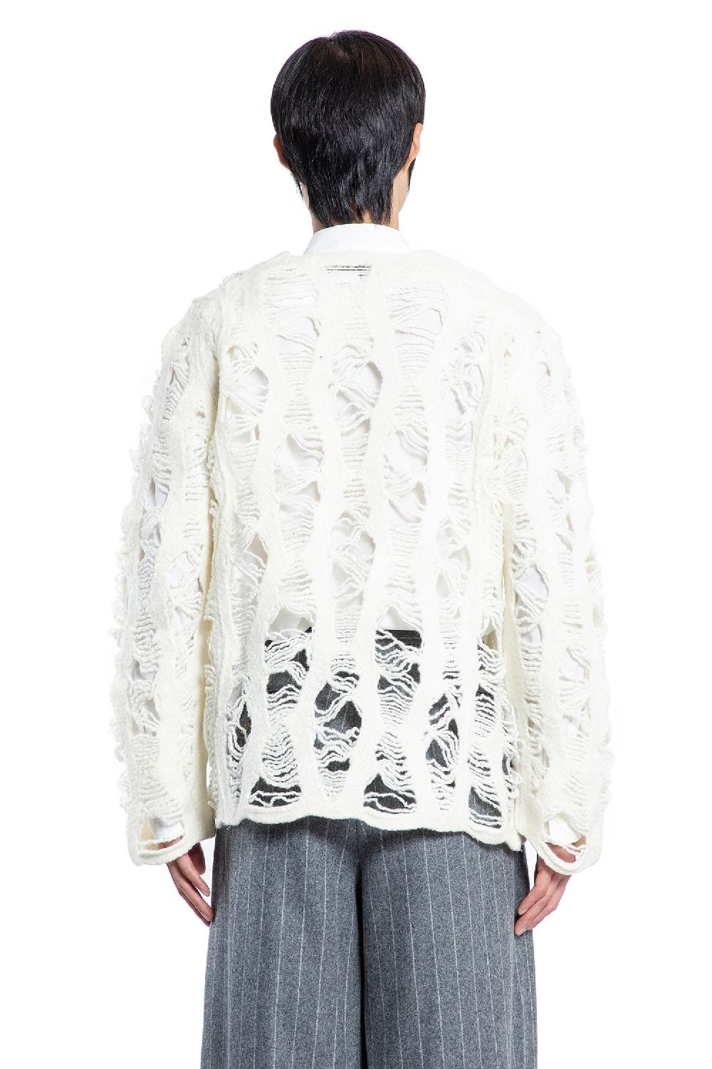 Antonioli COMME DES GARCONS HOMME PLUS MAN OFF-WHITE KNITWEAR