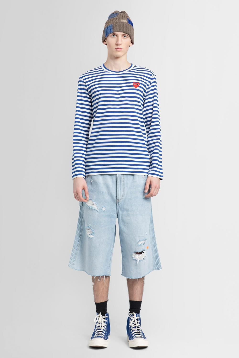 Antonioli COMME DES GARCONS PLAY MAN BLUE T-SHIRTS & TANK TOPS