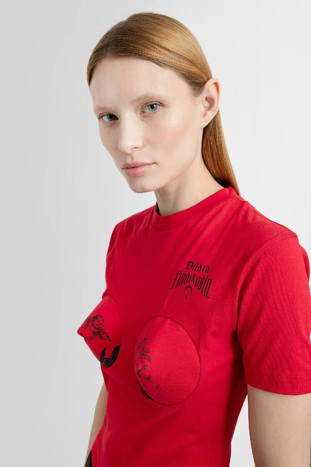 Antonioli DILARA FINDIKOGLU WOMAN RED T-SHIRTS & TANK TOPS