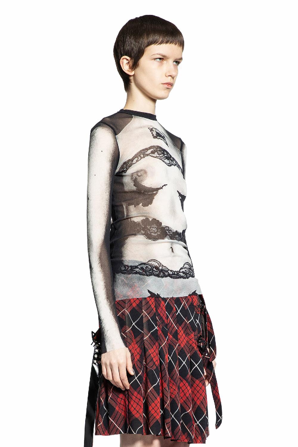 Antonioli JEAN PAUL GAULTIER WOMAN BLACK&WHITE TOPS