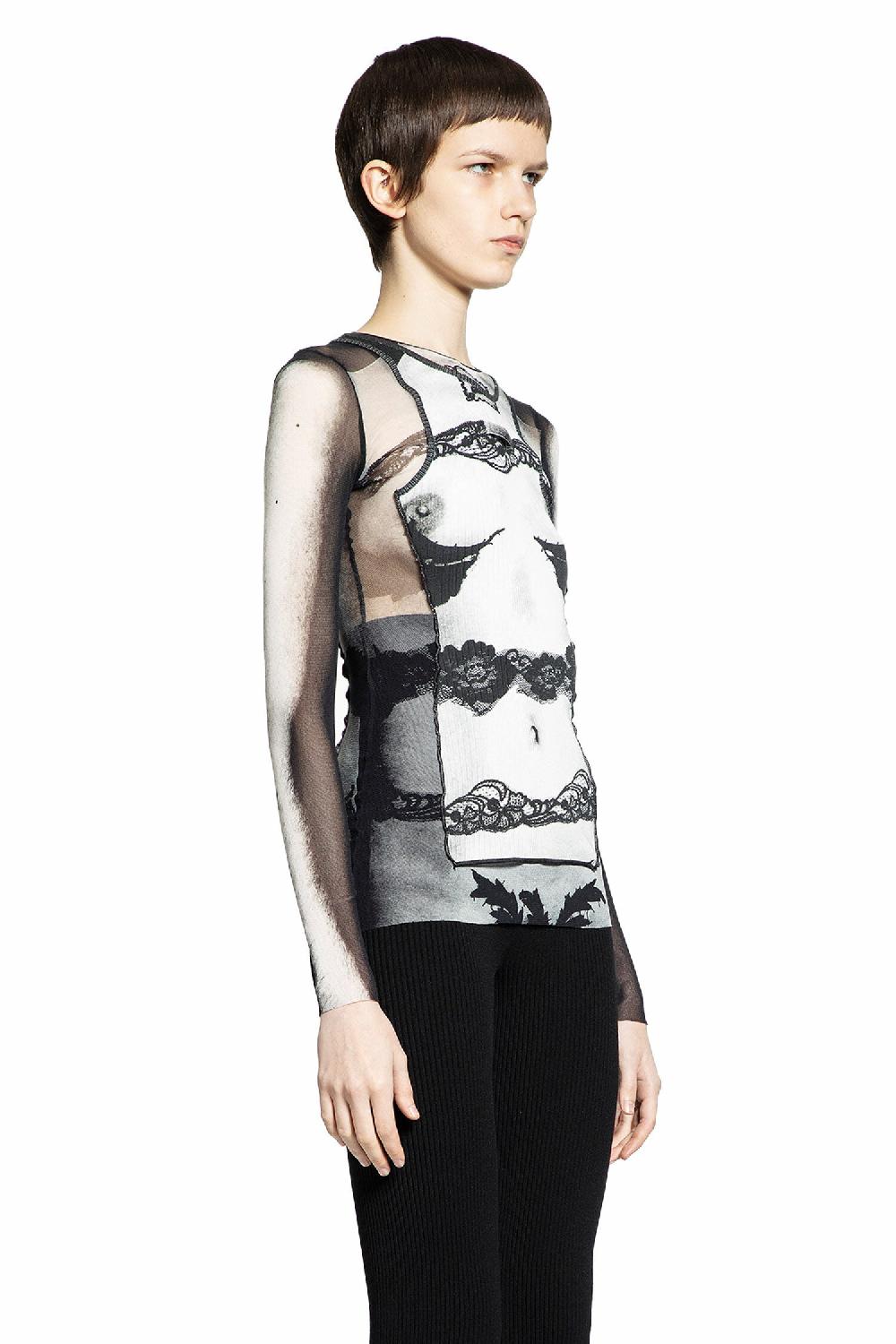 Antonioli JEAN PAUL GAULTIER WOMAN BLACK&WHITE TOPS