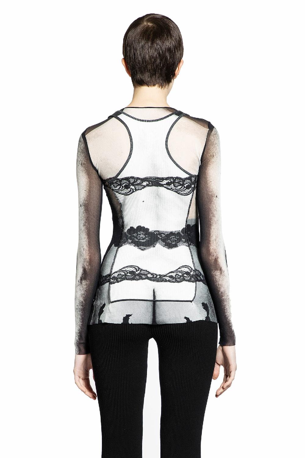 Antonioli JEAN PAUL GAULTIER WOMAN BLACK&WHITE TOPS
