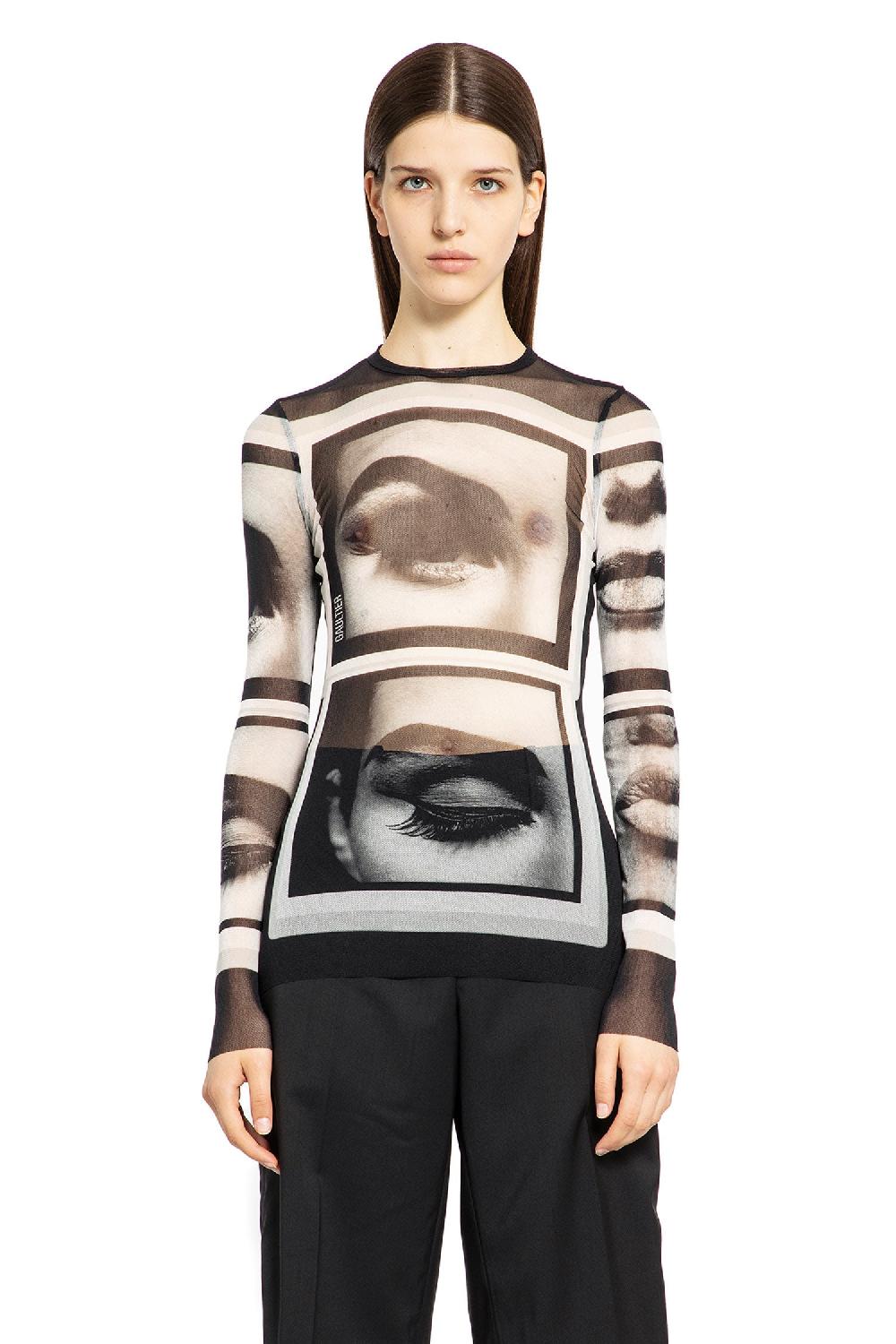 Antonioli JEAN PAUL GAULTIER WOMAN BLACK&WHITE TOPS