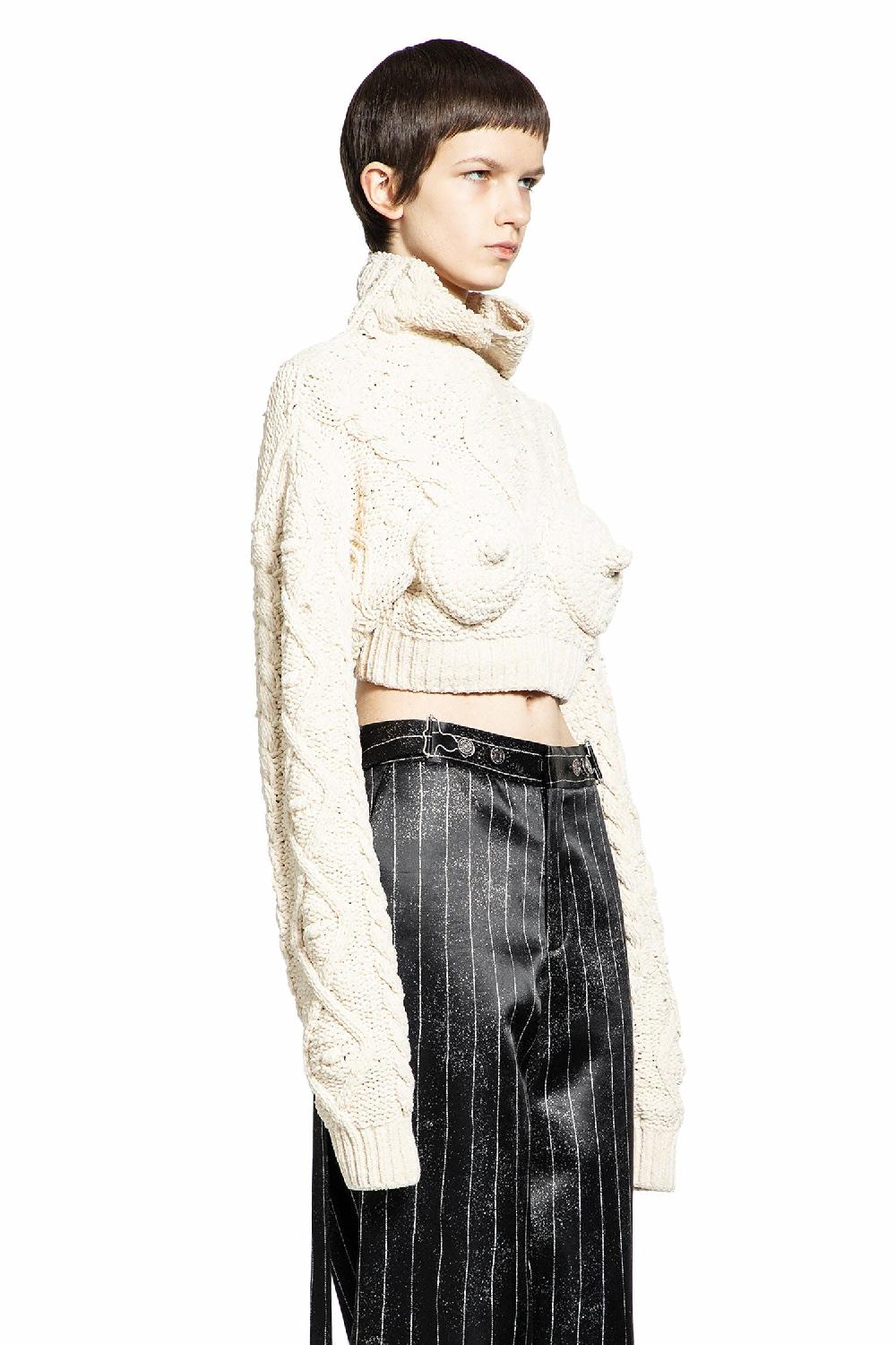 Antonioli JEAN PAUL GAULTIER WOMAN OFF-WHITE KNITWEAR