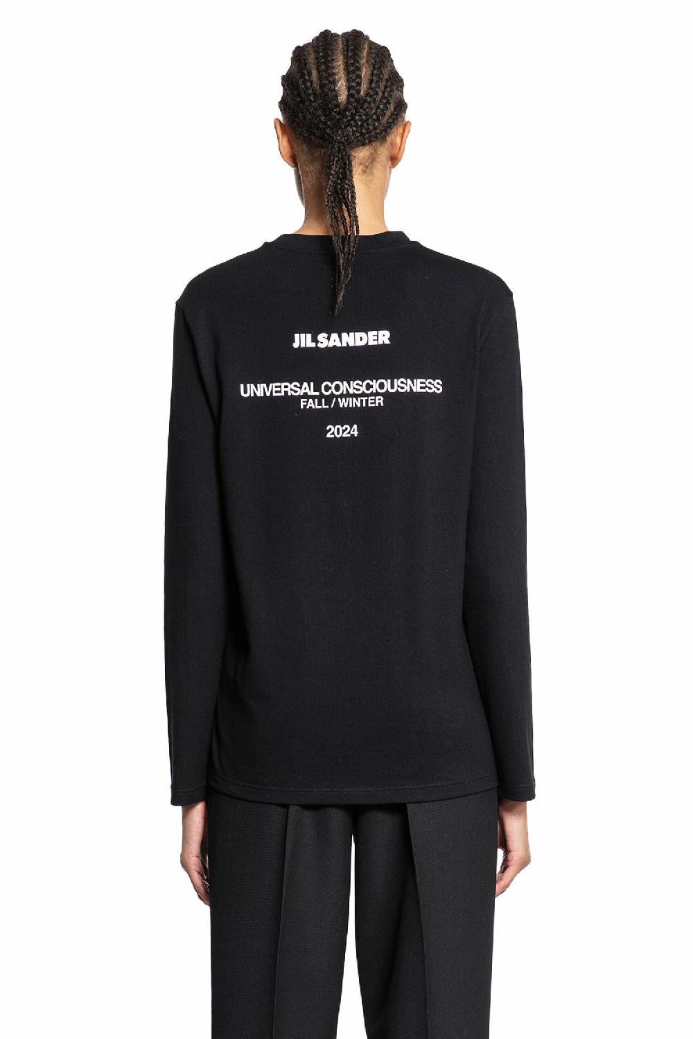 Antonioli JIL SANDER WOMAN BLACK T-SHIRTS & TANK TOPS