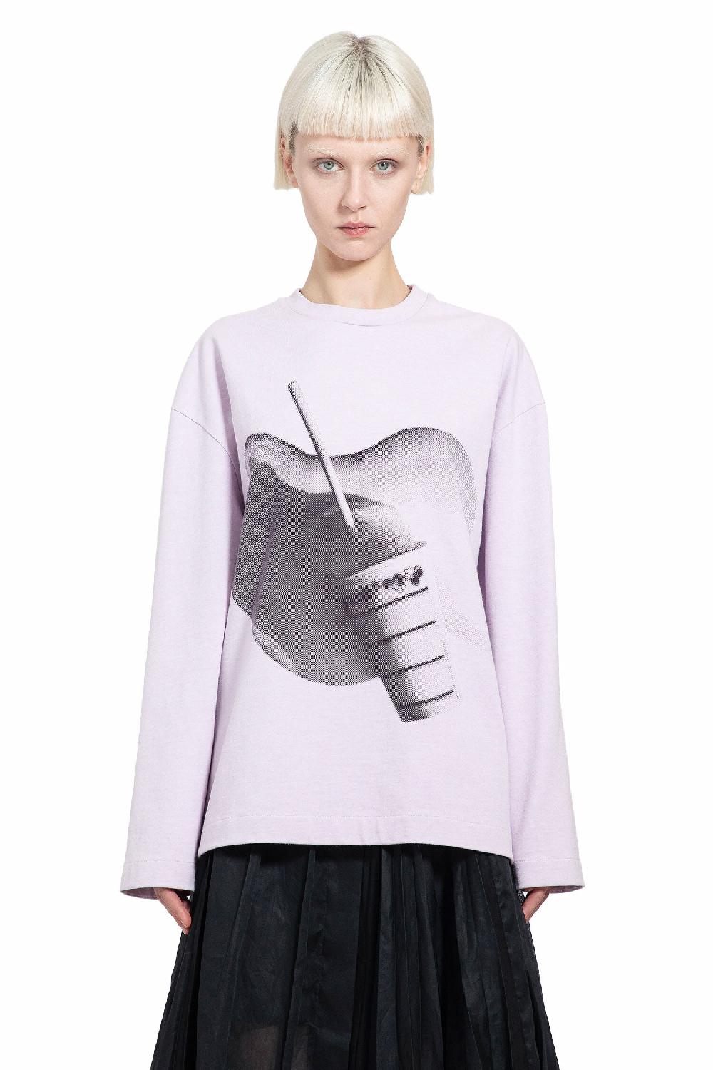 Antonioli JIL SANDER WOMAN PURPLE T-SHIRTS & TANK TOPS
