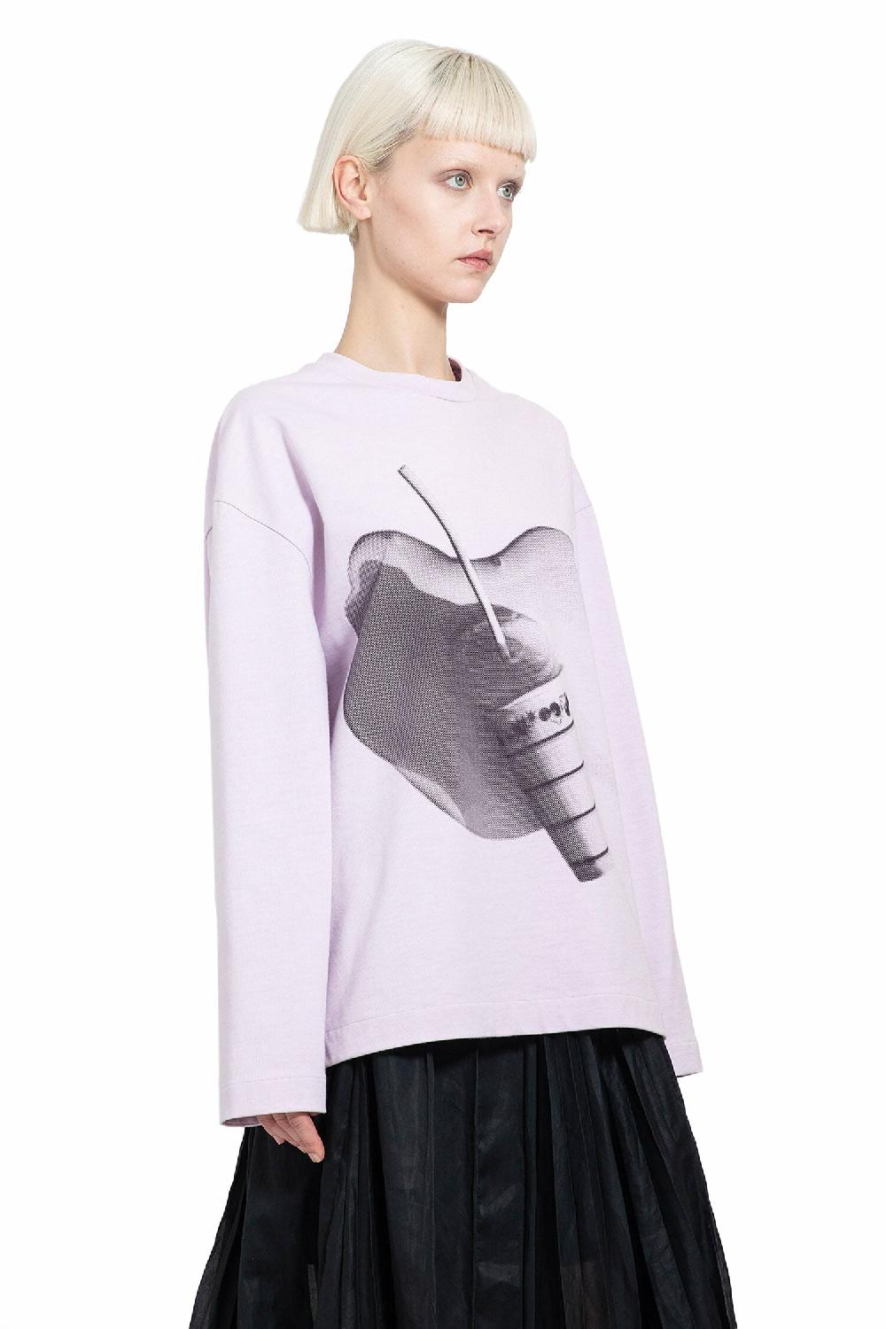 Antonioli JIL SANDER WOMAN PURPLE T-SHIRTS & TANK TOPS