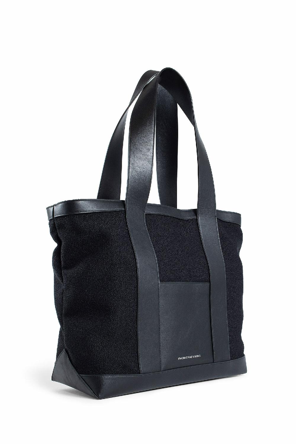 Antonioli KVADRAT/ RAF SIMONS UNISEX BLACK TOTE BAGS