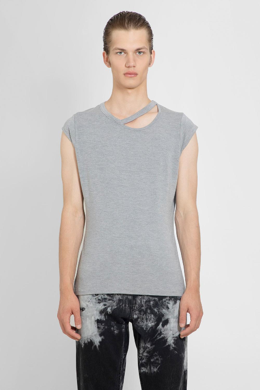 Antonioli LOUIS GABRIEL NOUCHI MAN GREY T-SHIRTS & TANK TOPS