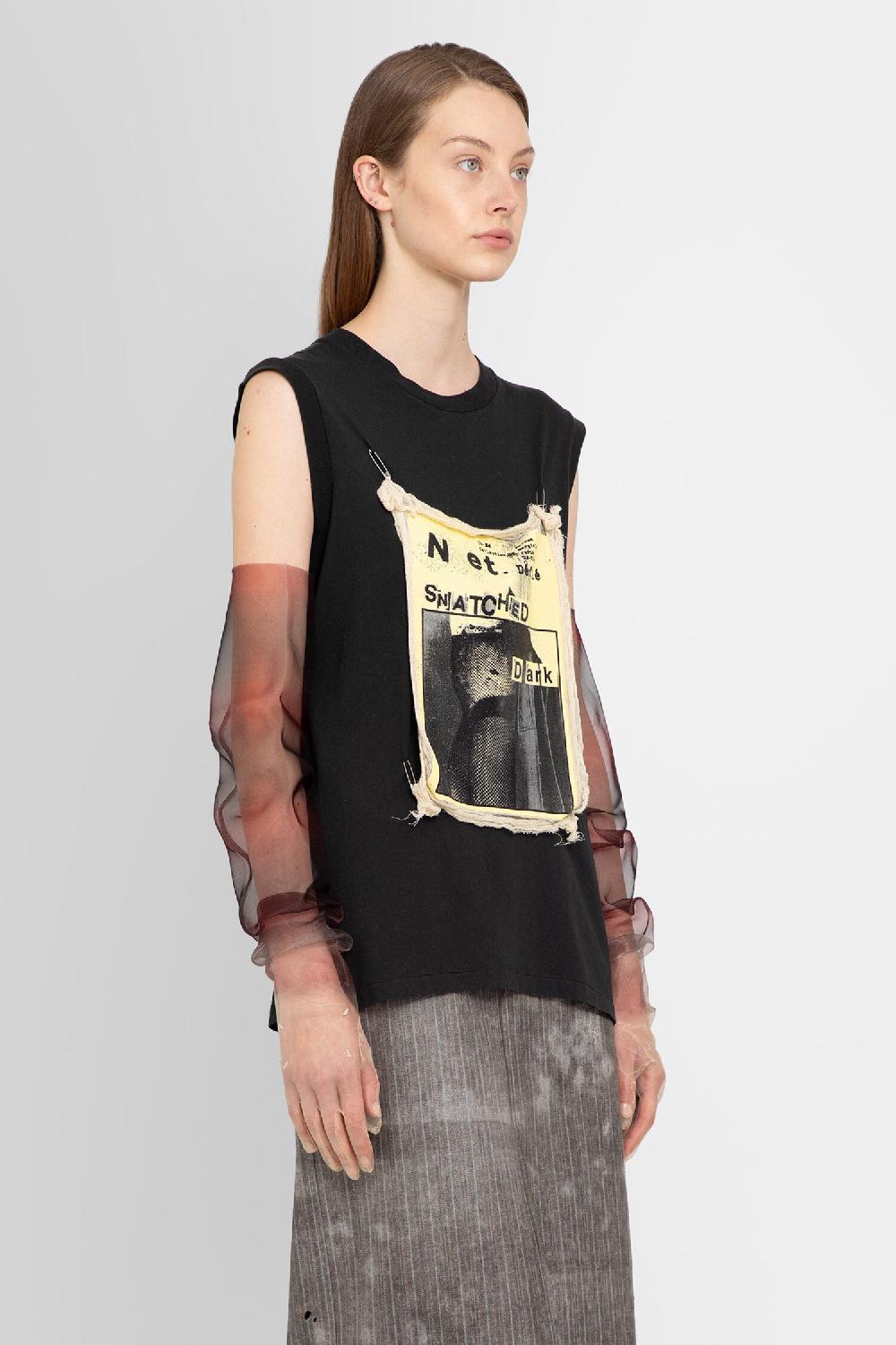 Antonioli MAISON MARGIELA WOMAN BLACK T-SHIRTS & TANK TOPS