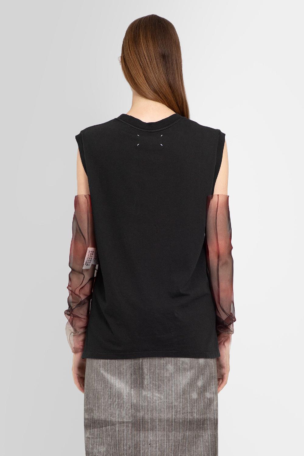 Antonioli MAISON MARGIELA WOMAN BLACK T-SHIRTS & TANK TOPS