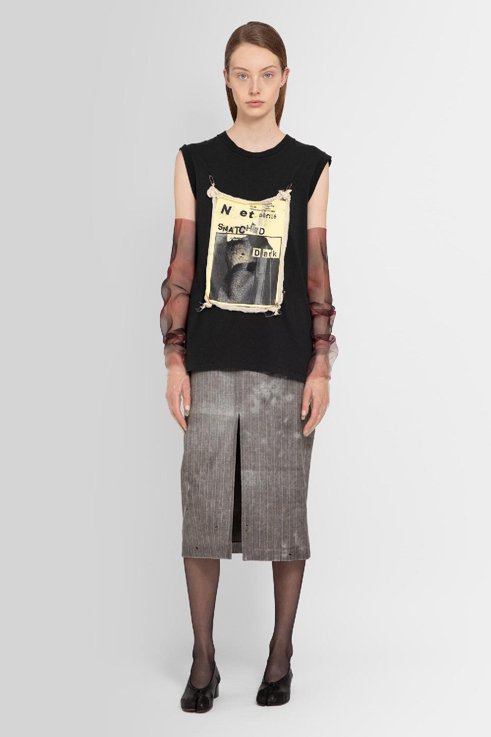 Antonioli MAISON MARGIELA WOMAN BLACK T-SHIRTS & TANK TOPS