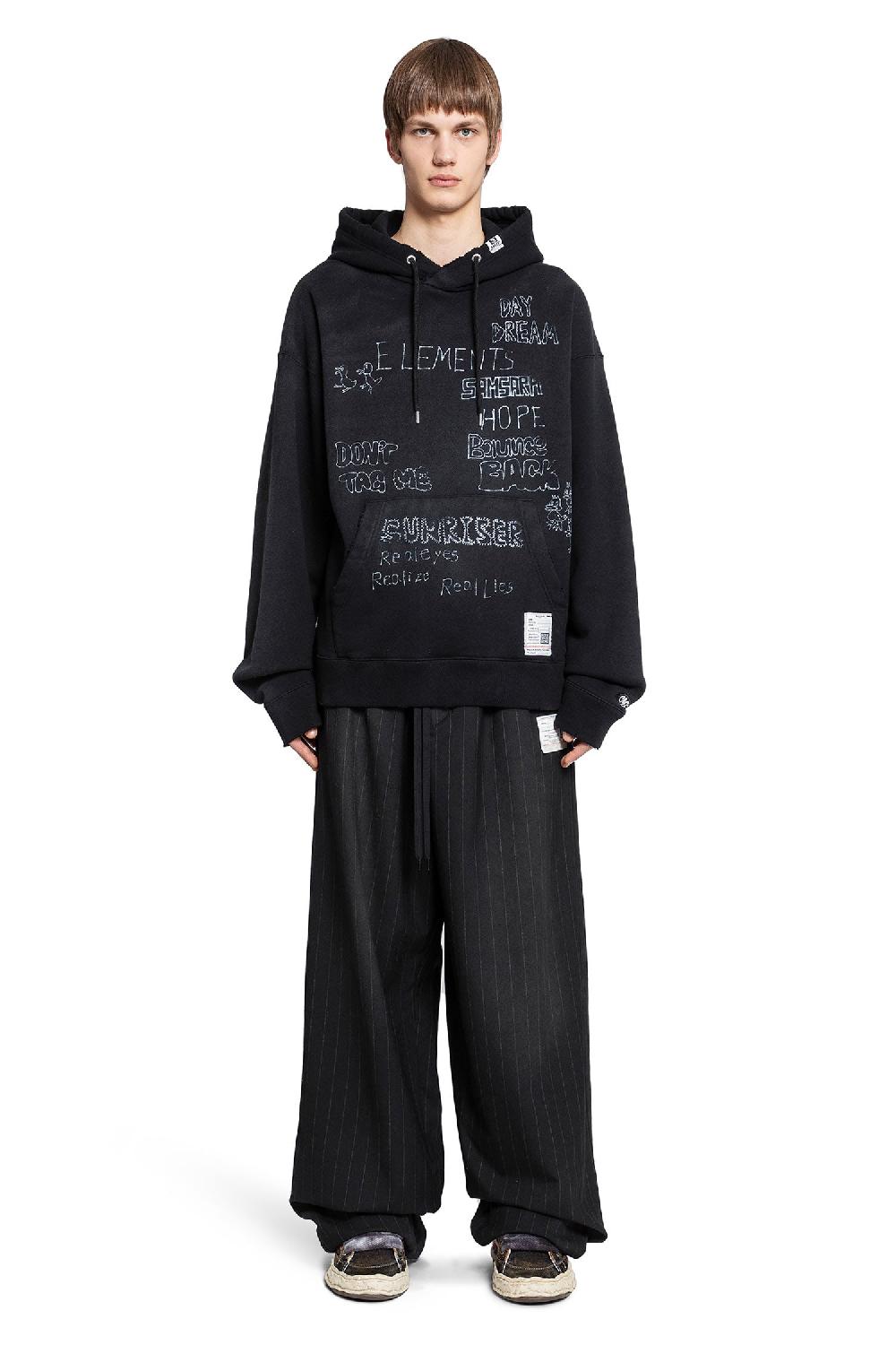 Antonioli MAISON MIHARA YASUHIRO MAN BLACK SWEATSHIRTS