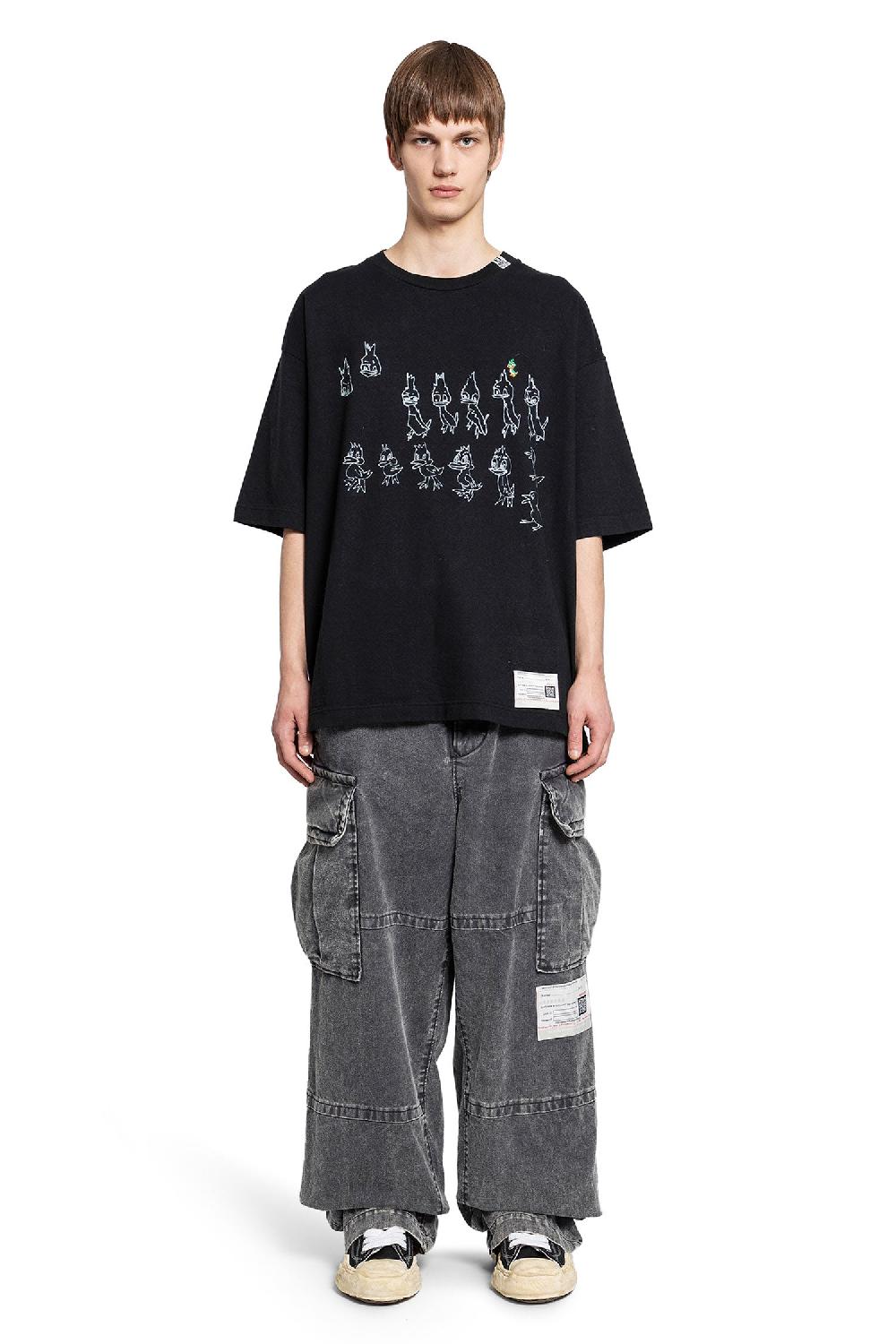 Antonioli MAISON MIHARA YASUHIRO MAN BLACK T-SHIRTS & TANK TOPS