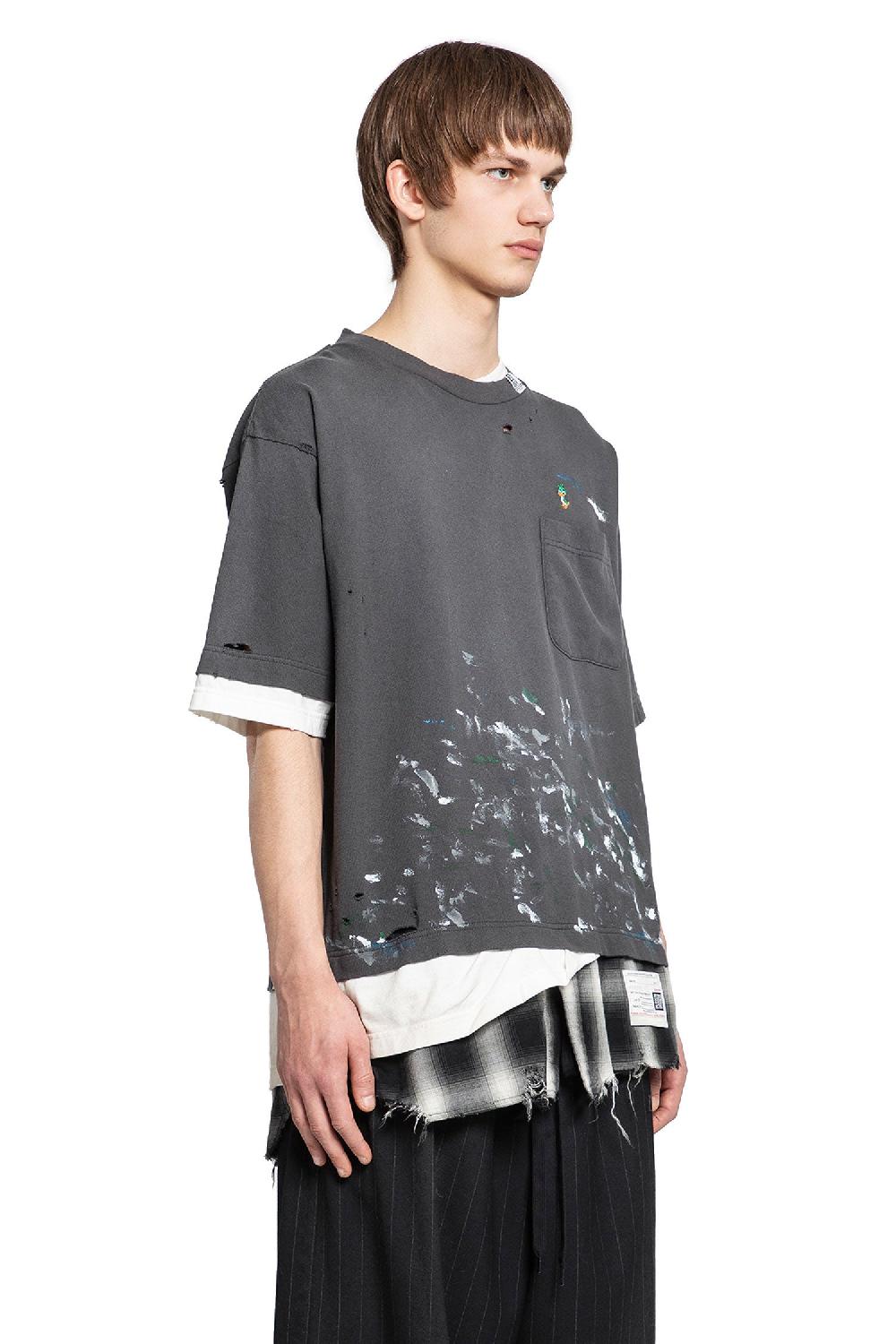 Antonioli MAISON MIHARA YASUHIRO MAN BLACK T-SHIRTS & TANK TOPS