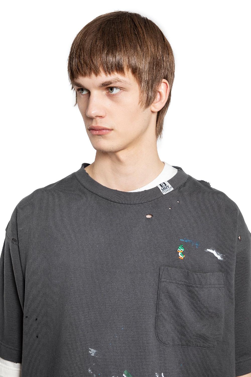 Antonioli MAISON MIHARA YASUHIRO MAN BLACK T-SHIRTS & TANK TOPS