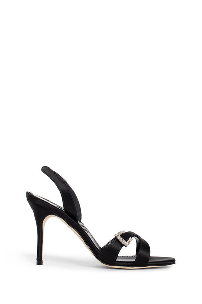 Antonioli MANOLO BLAHNIK WOMAN BLACK SANDALS & SLIDES