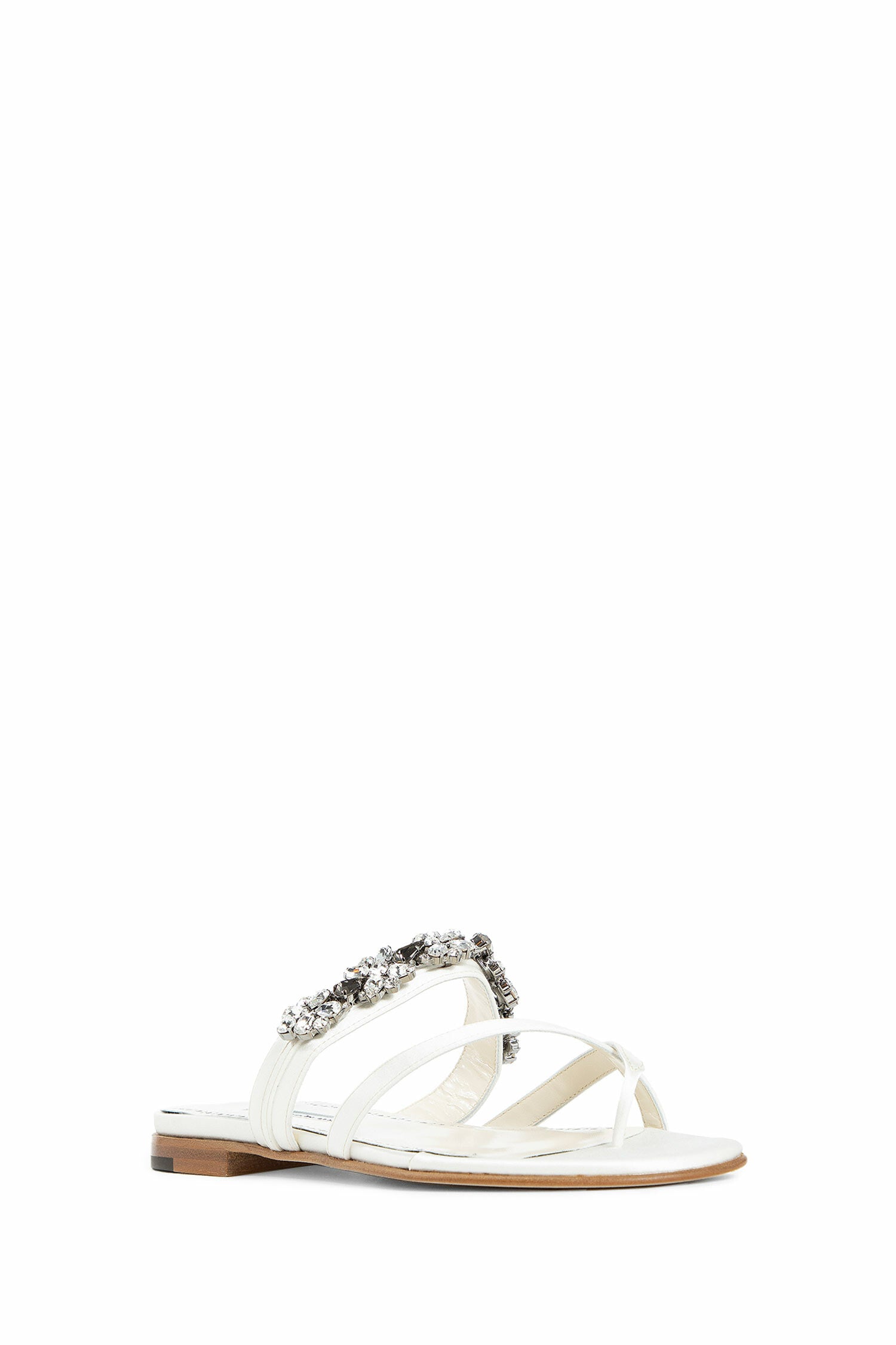 Antonioli MANOLO BLAHNIK WOMAN WHITE SANDALS & SLIDES