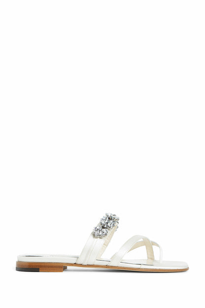 Antonioli MANOLO BLAHNIK WOMAN WHITE SANDALS & SLIDES