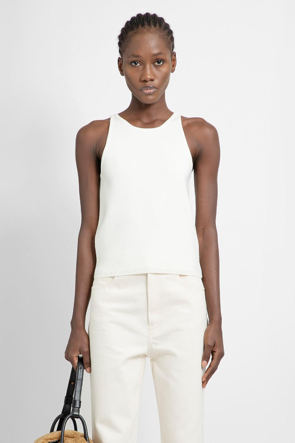 Antonioli MAX MARA WOMAN OFF-WHITE T-SHIRTS & TANK TOPS