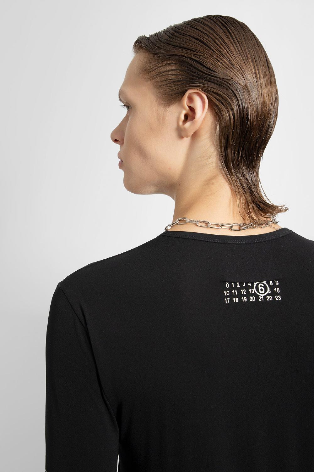 Antonioli MM6 MAISON MARGIELA MAN BLACK T-SHIRTS & TANK TOPS