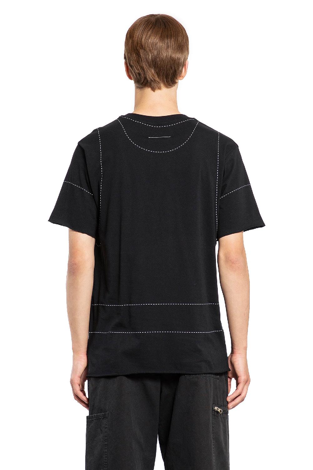Antonioli MM6 MAISON MARGIELA MAN BLACK T-SHIRTS & TANK TOPS