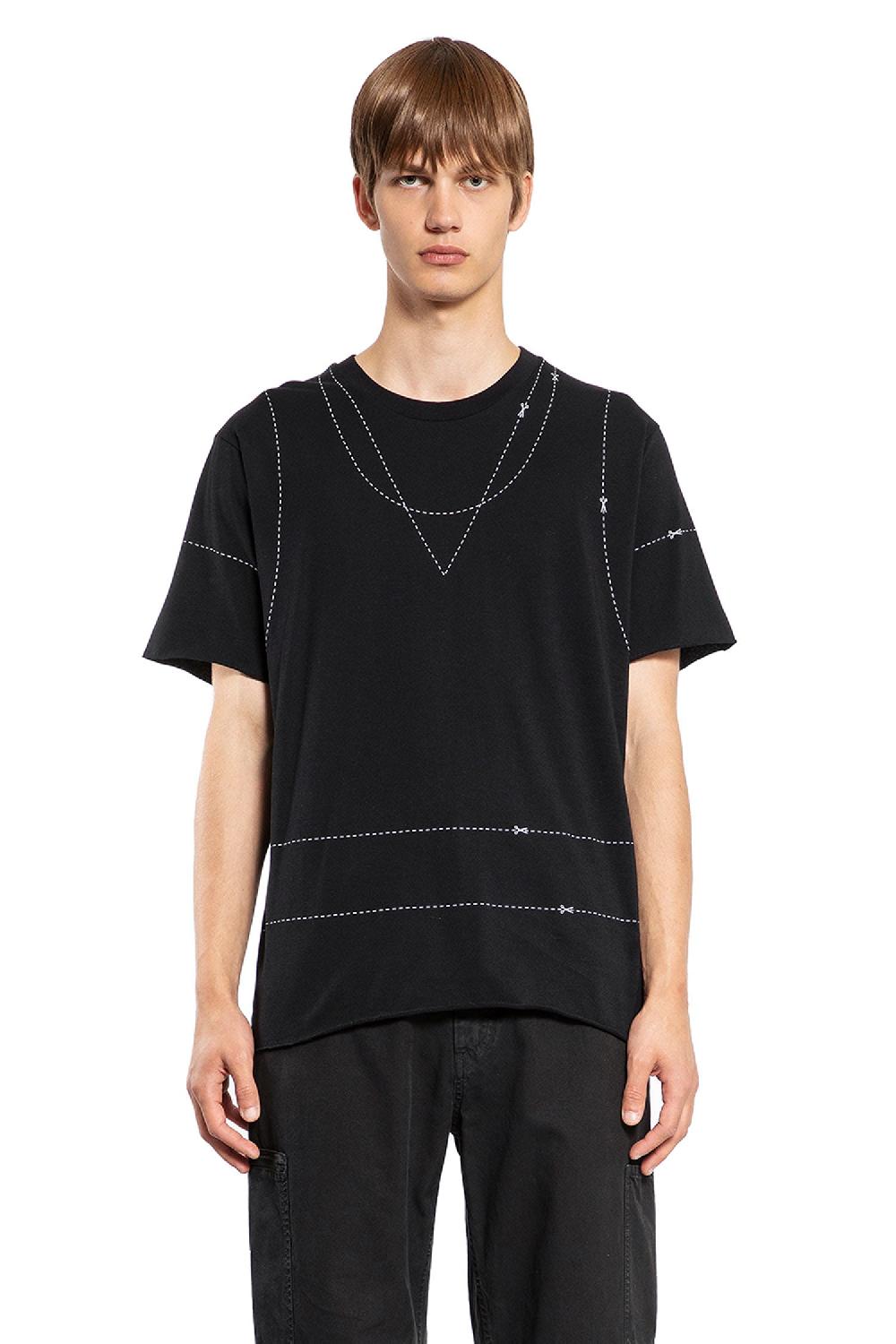 Antonioli MM6 MAISON MARGIELA MAN BLACK T-SHIRTS & TANK TOPS