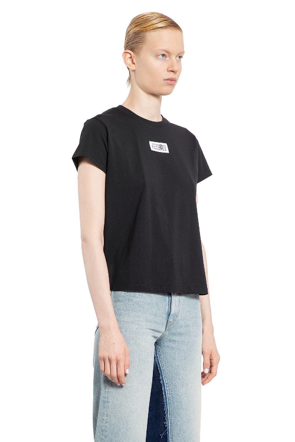 Antonioli MM6 MAISON MARGIELA WOMAN BLACK T-SHIRTS & TANK TOPS