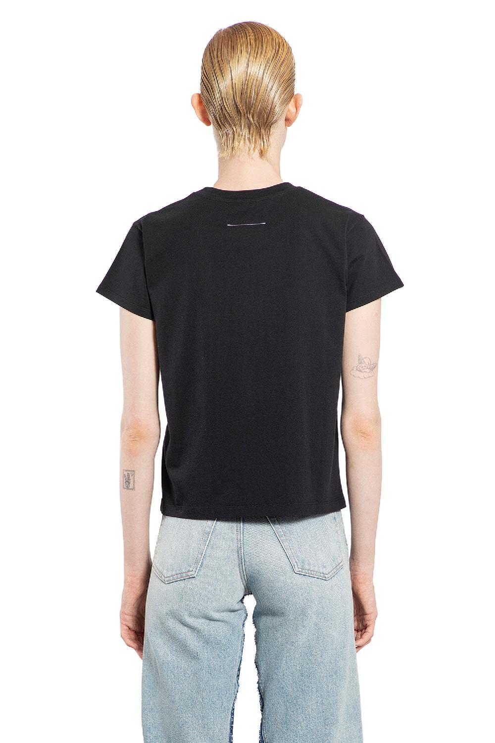 Antonioli MM6 MAISON MARGIELA WOMAN BLACK T-SHIRTS & TANK TOPS