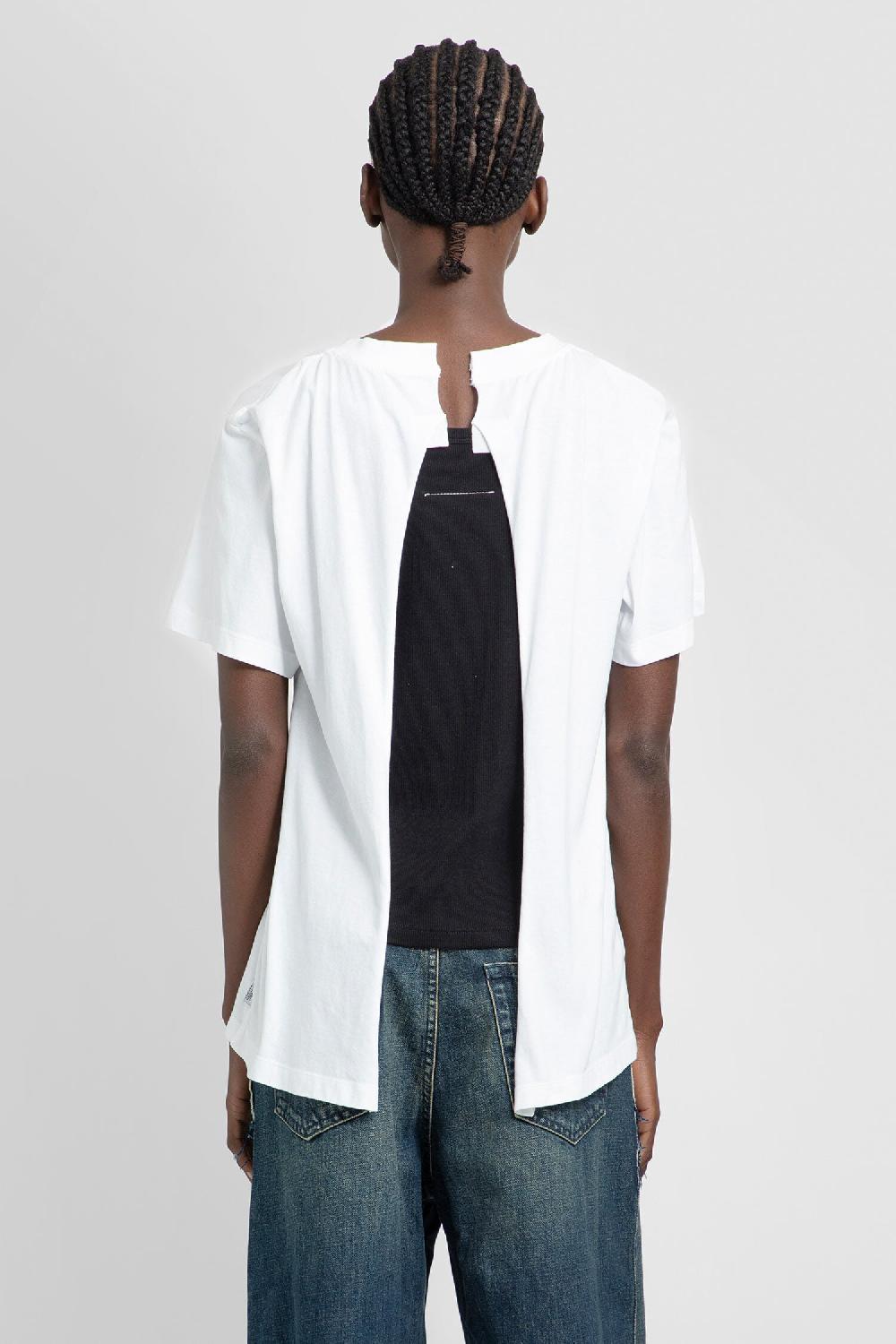 Antonioli MM6 MAISON MARGIELA WOMAN BLACK&WHITE T-SHIRTS & TANK TOPS